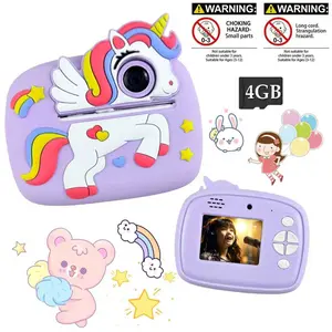 Portable Kids Digital Instant Printing Camera, 2.4 Inch Screen & Selfie Function, Cute Style Perfect For Holiday And Birthday Gifts For Children Aged 3-12
