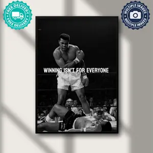 Muhammad Ali Poster Home Gym Decor, Motivation Wall Art, Motivational Print