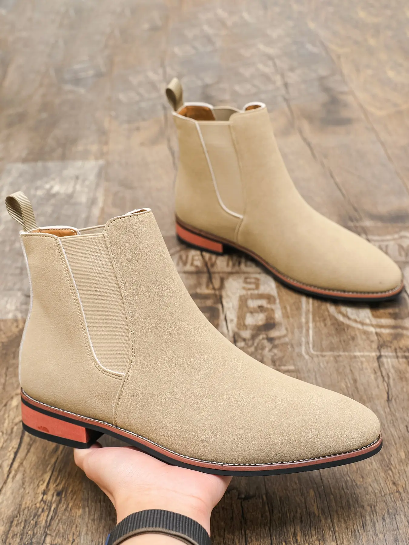 Classic Chelsea Boots Men High Top Versatile Casual Boots Short Boots Size 38-46, Stylish and Comfortable Footwear for Everyday Wear