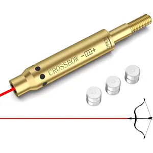 Crossbow Bore Sight with Red Laser and Red Dot Boresighter - Tactical Arrow Thread-On with Batteries