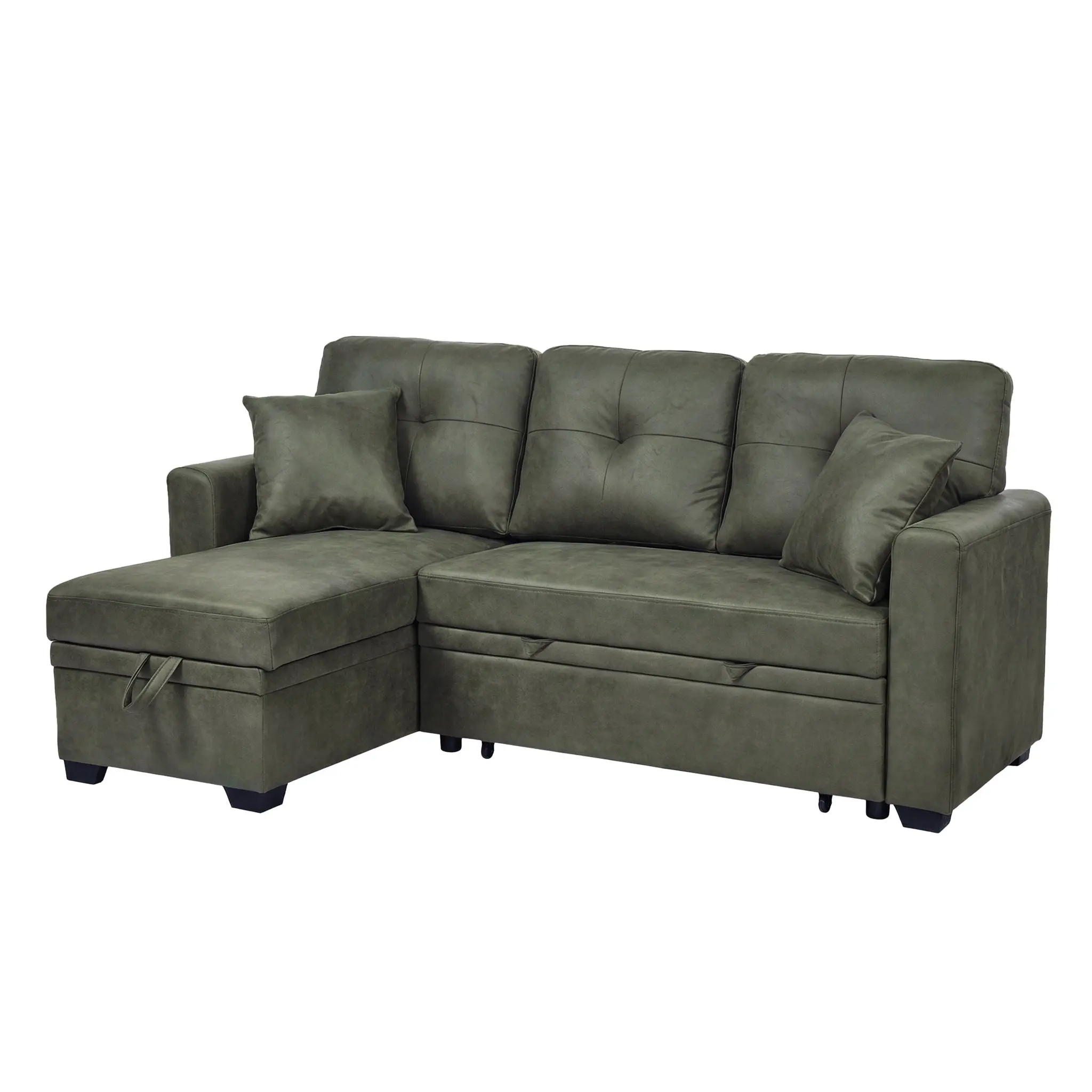 Sectional Sofa With Pull Out Bed, Reversible Chaise