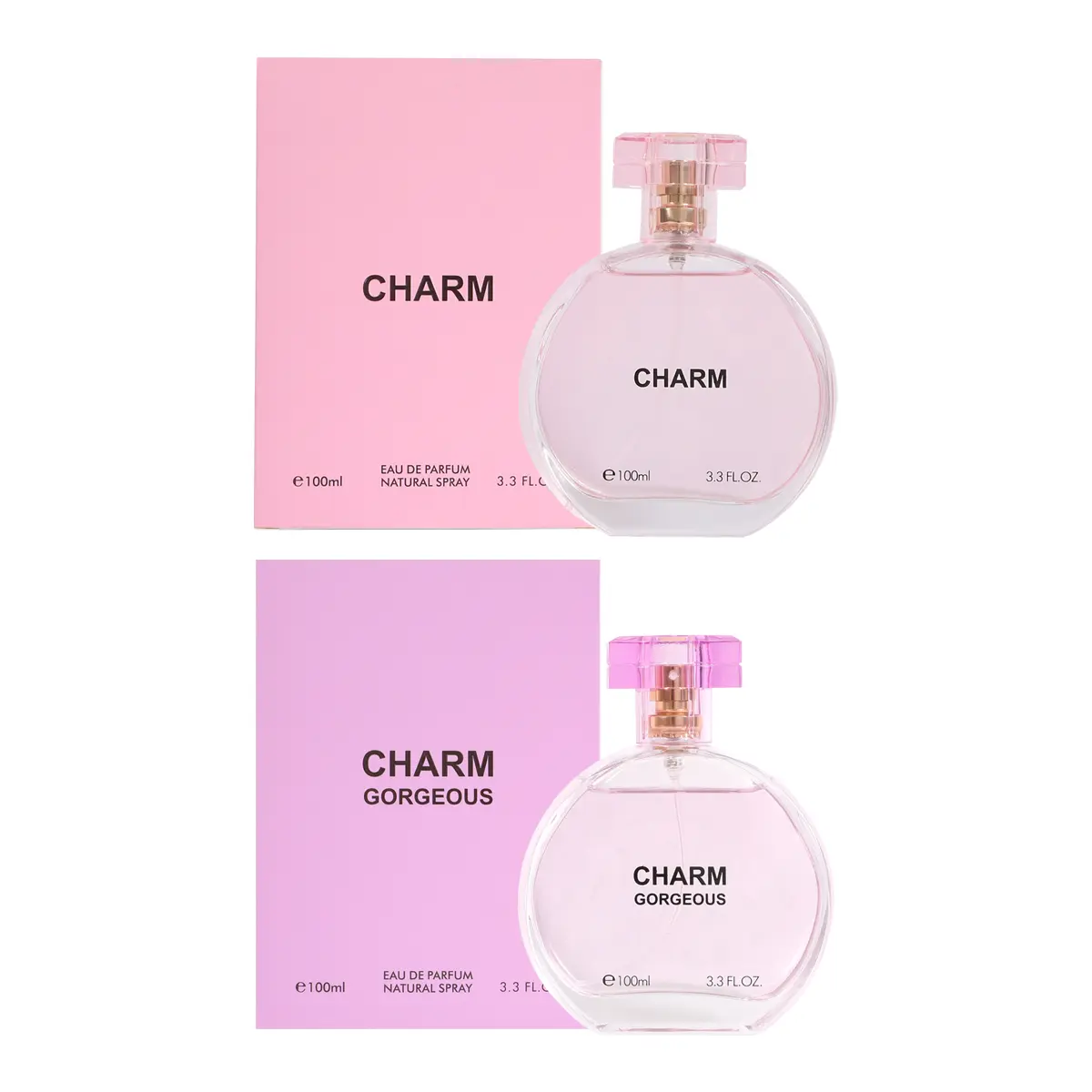 Bundle of Royal Fragance Perfume Charm and Charm Gorgeous Eau De Parfum Natural Spray for Women 100Ml