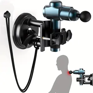 Hand-Free Massage Gun Mount, Strong Vacuum Suction Cups Massage Gun Holder for Self Massage, Hand-Free Massage Gun Holder for Back,Muscle Massage Gun Holder for Self Massage (Black)