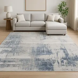 HomeRoots 569464 8 x 10 ft. Blue Abstract Hand Knotted Rectangle Area Rug