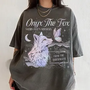 Onyx The Fox Shirt, Quicksilver Book Shirt, Saeris Fane Kingfisher T Shirt, Fae And Alchemy BrimStone,Gift For Readers, Gothic Dark Academia