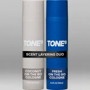 On The Go Cologne 2-Pack, Coconut & Fresh Body Spray Set, Long-Lasting Fragrance, Dermatologist-Tested, Non-Toxic Gift Set – TONE