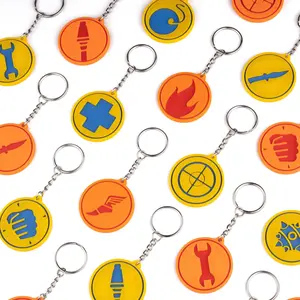 TF2 Class Emblem Keychain, 3D Printed Team Fortress 2 Double-Sided Icon Charm
