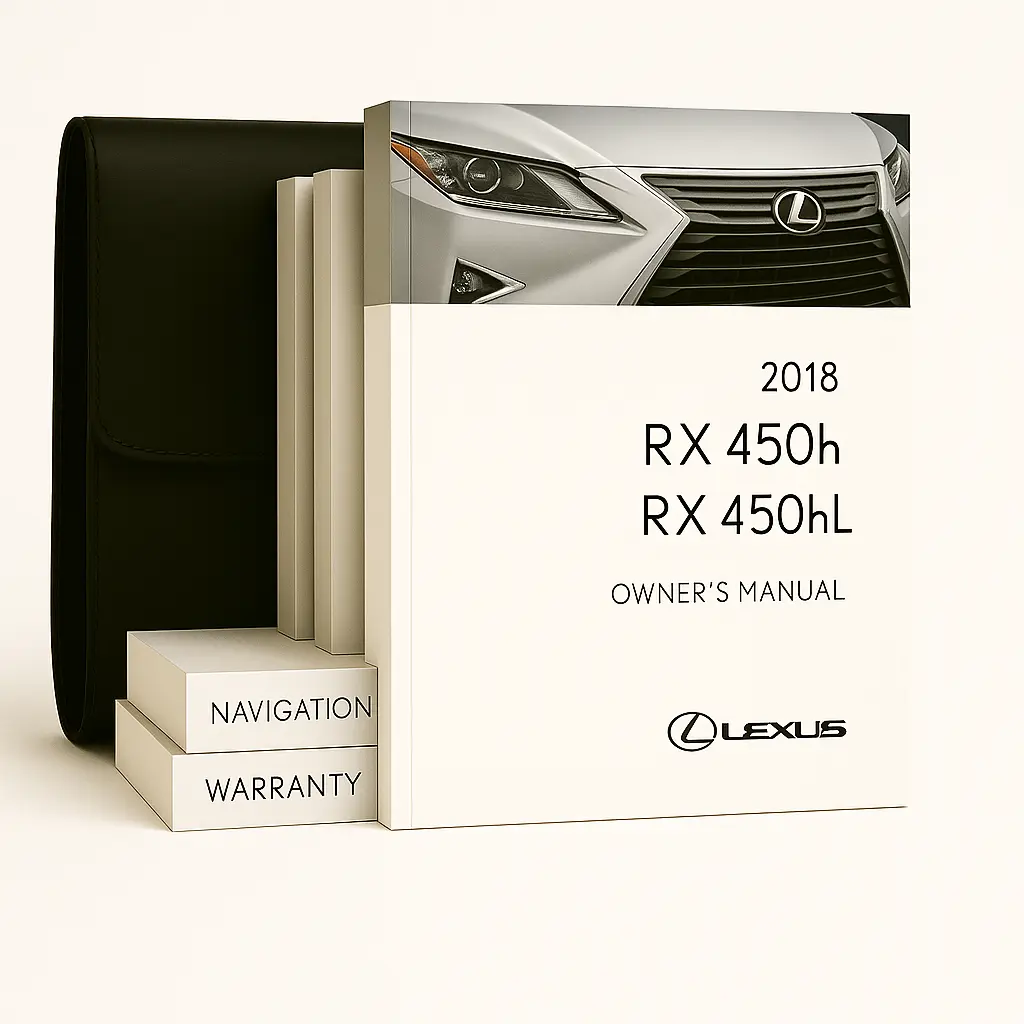 2018 Lexus RX 450h 450hL Owners Manual - Complete Set