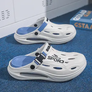 Bdhjydb Men's Clogs & Slippers - Dual-Use Driving & Beach Sandals with Hollow Sole, Lightweight Half-Shoes Suitable for Driving, Swimming, Sports, Casual Wear - Spring/Autumn /Outdoor Footwear, Sole & Cushioned Insole