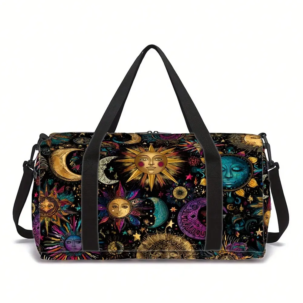 Dreamy decorative style print Travel Chest Bag | Gothic Style Bag | Durable Zipper Closure Adjustable Strap Crossbody Bag for Women High Quality Unique Gift for Holidays like Independence Day | Halloween | Father'