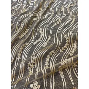 Gold Scallop Embroidery Lace