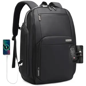 40L TSA Travel Laptop Backpack, Carry- Weekender Bag with USB Port & TSA Lock, 17.3 Inch Business Travel Backpack for Men, Expandable Overnight Bag with Large Capacity & Flight Approved Design