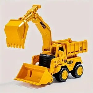 Back to school New Semester High Quality Inertia Engineering Vehicle Simulation Multifunctional Excavator, Bulldozer, Tipper Truck, Three In One Toy Birthday Gift