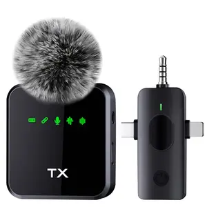 Wireless Lavalier Audio Microphone for iPhone iPad TypeC, Noise Reduction Microphone,Plug and Play,Portable USB Microphone,Ideal for Vlog Video Recording , Interview and Tiktok Content Creator
