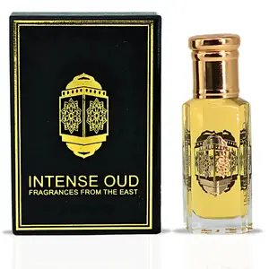 Touch Of Amber Perfume Oil 12ML (0.40 OZ) With Black Gift Box By Intense Oud | Bold Amber, Leather & Musk With A Hint Of Citrus.