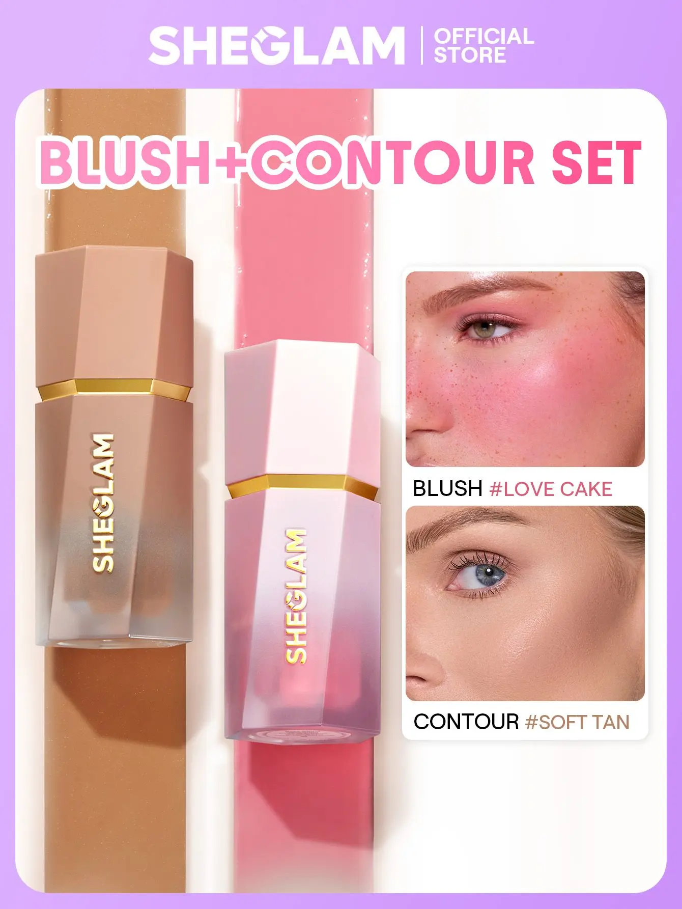【FREE SHIPPING】SHEGLAM Color Bloom Liquid Blush Lightweight Dewy Finish Sun Sculpt Liquid Contour Glow Bloom Liquid Highlighter Long Lasting Smooth