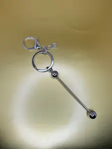 CUSTOM - Silicone beaded keychain - Metal keyring & Claw clasp