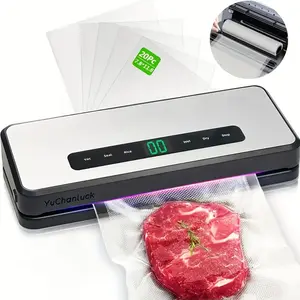 90Kpa Food Vacuum Sealer Machine, Built-in Cutter & Bag Storage, Wide Seal Food Saver with Bags