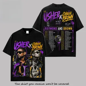 [X-26] The R&B Tour 2026 Raymond & Brown Premium Cotton T-Shirt, R&B Music Duo Graphic Tee, Urban Hip Hop & Soul Streetwear Top, Concert Tour Merch, Vintage-Inspired Music Shirt, Casual Crew Neck Short Sleeve, Perfect Gift for R&B Fans