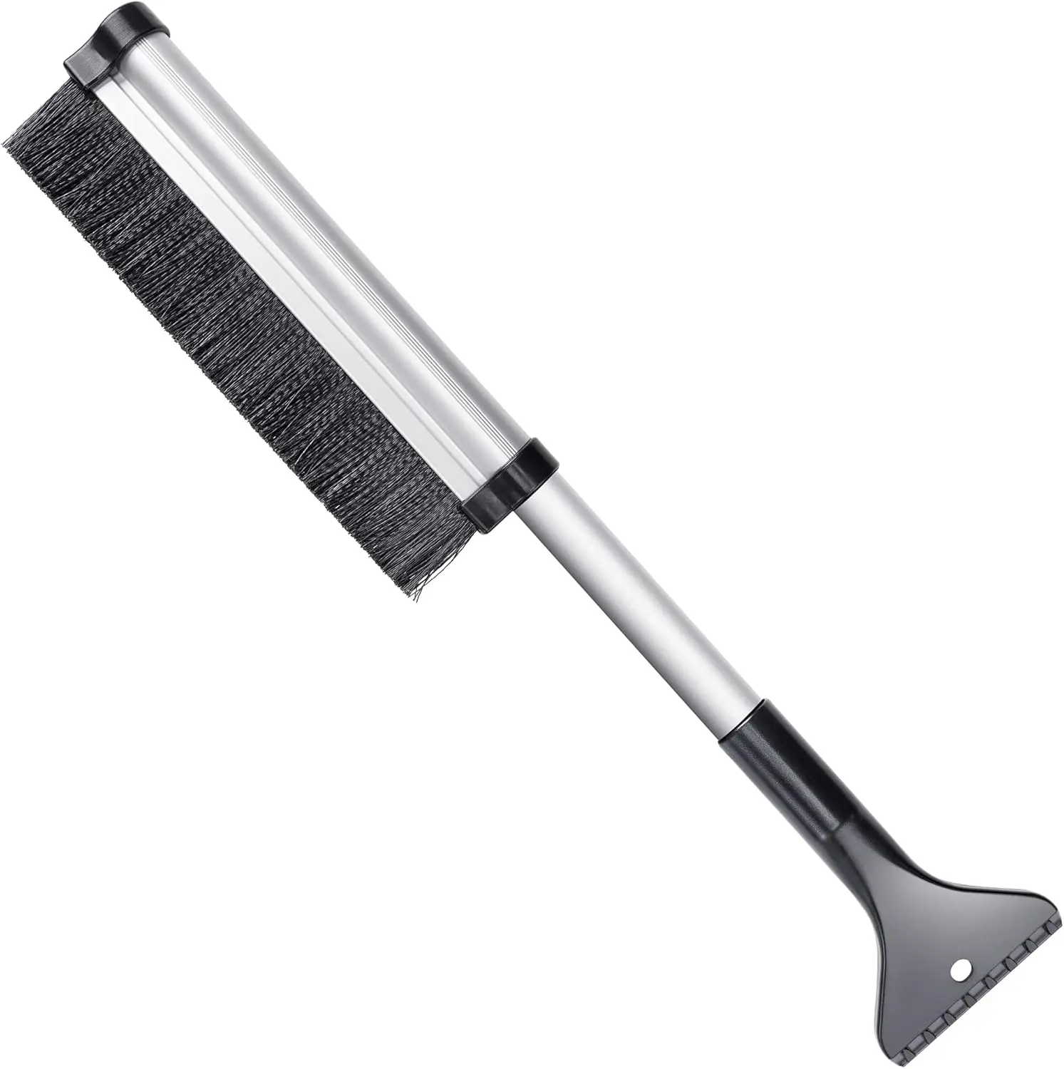 Extendable 24 Inch Snow Brush & Ice Scraper for Cars Trucks Vans SUVs Retracts 17" Durable Aluminium Plastic Multi-purpose Snow Removal Tool
