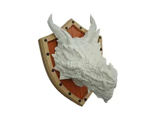 Fantasy 3D Printed Dragon Head Trophy for Wall Decoration - Ideal DND Decor and Gamer Gift