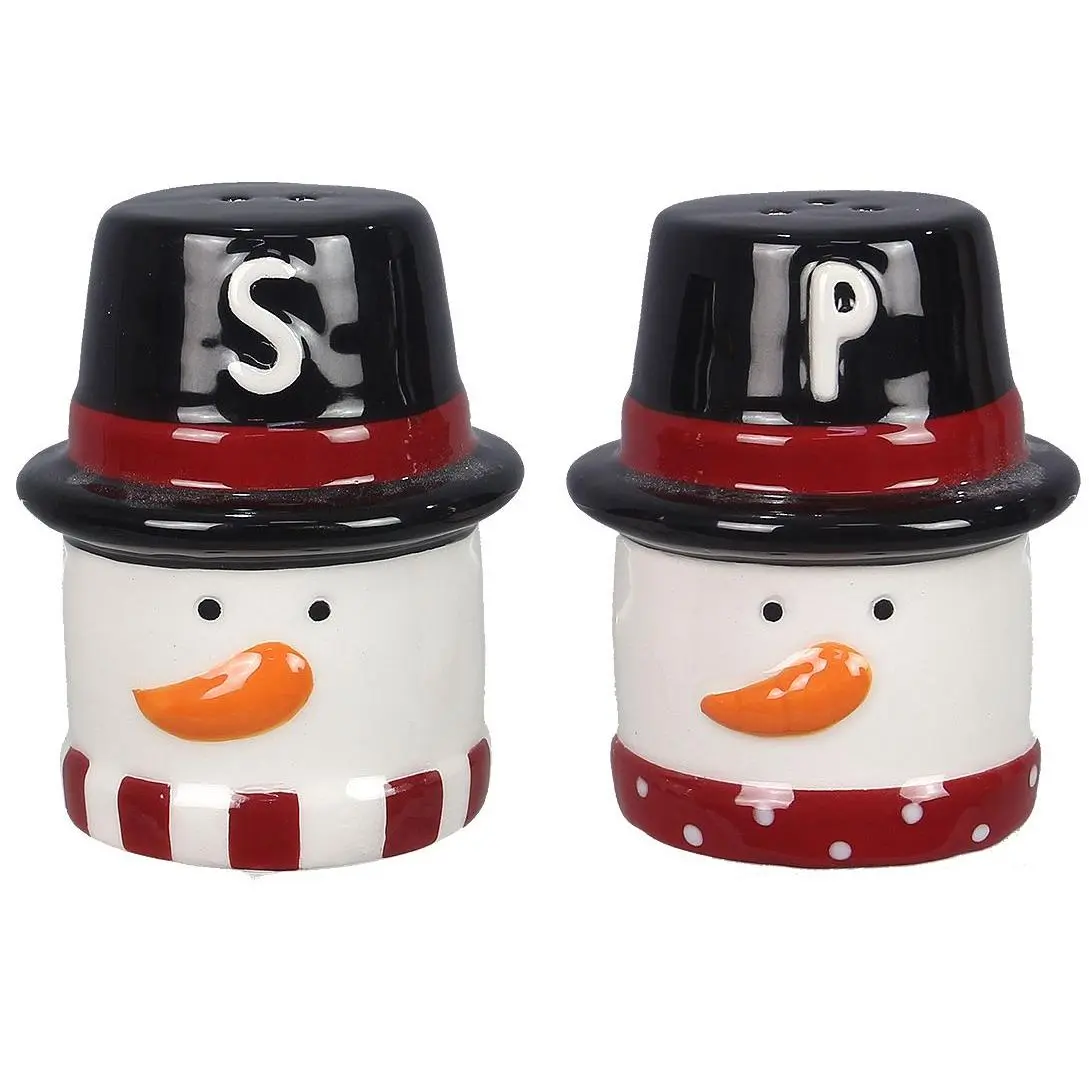 Young's Christmas Marshmallow Snowman Salt & Pepper Shaker Set
