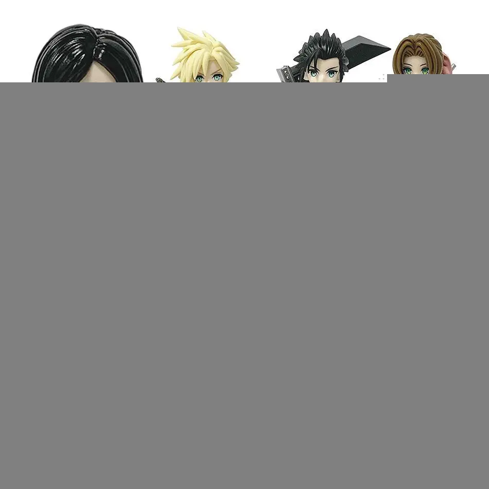Final Fantasy VII Rebirth Tifa Lockhart Aerith Cloud Zack q-version 4pcs PVC  Action Figures Model Anime Cartoon Model Toy Gift