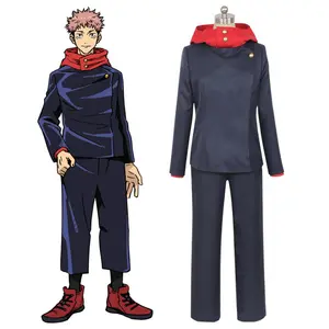 [In stock] Jujutsu Kaisen Sorcery Fight Yuji Itadori Anime Ver.Deep Blue Cosplay Costume
