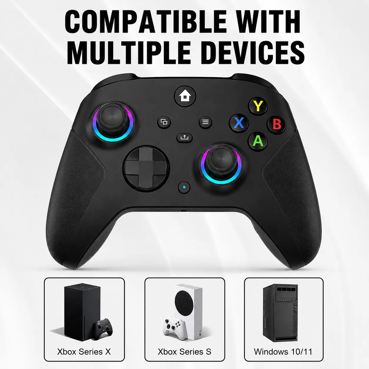 Wireless Gaming Controller for Xbox Series X|S, Xbox 1, PC & Steam - Anti-Drift Joysticks, Dual-Mode Triggers, 6-Axis Gyro, 1000Hz Polling Rate, Turbo Function, 3.5mm Headset Jack