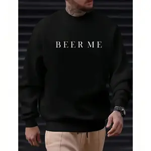 Minimalist Beer Drinking Sweatshirt T-shirt , Beer Me Unisex Cotton Classic For Womenswear and Menswear