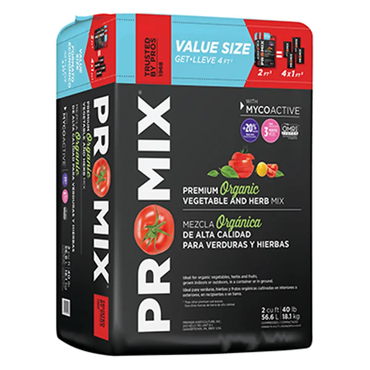 Premier Horticulture 2 cu ft. Pro Mix Ultimate Organic Vegetable & Herb Mix Soil