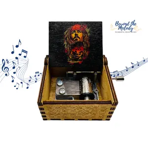 Beyond The Melody Wooden Music Box Hand-Cranked Musical Keepsake for Kids & Travel Lovers Eco-Friendly & Compact Design