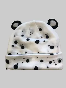 White Paw Ear Satin Lined Beanie - Anime Inspired Streetwear Winter Caps for men and Women, Cuffed Beanies, Jacquard Designs