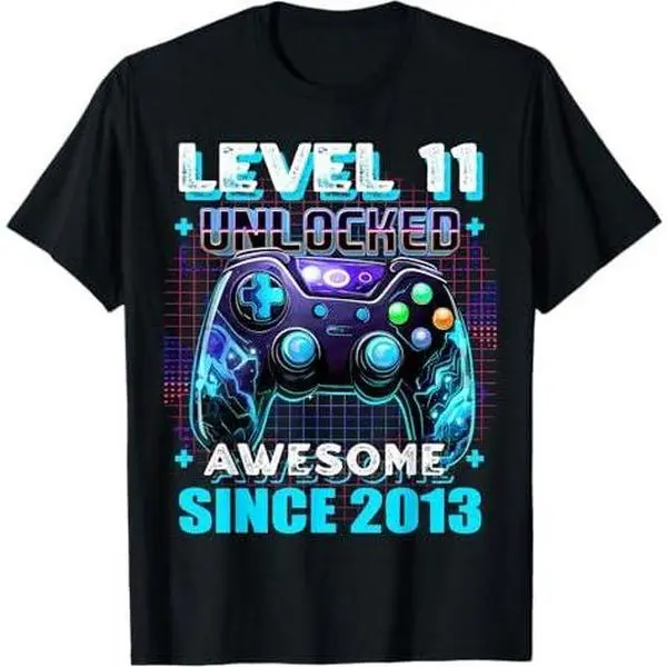 11th Birthday Gamer 11 Year Old Funny Bday Boy Eleven Son T-Shirt