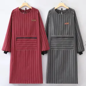 Women's Kitchen Apron Long Sleeve, Chef Cooking Apron, Breathable Workwear for Adults, Home Use, Restaurant Uniform, Kitchen Cooking Aprons