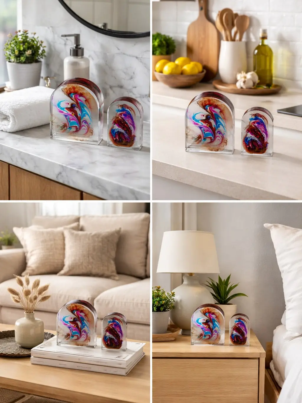 Resin art blocks