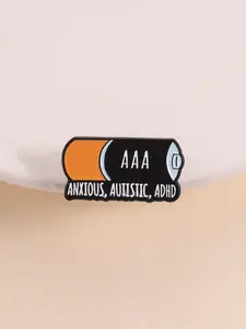 Neurodiversity Awareness Pin, Minimalist Industrial Style Statement Accessory, Anxiety Autistic Adhd Triple Anxiety Group Identity Wear, Pride