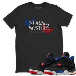 Unisex T-shirt to match Jordan 4 Rare Air - No Risk No Story. 100% Cotton for Casual Wear. Comfortable Summer Unisex T-Shirt to match Jordan Sneaker. Streetwear Style. urban outfitters