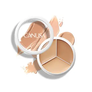 Canusa Concealer Full Coverage Tri-Color Concealer with Waterproof Formula, Long Lasting Formula, and Radiant Makeup Nourishing Cosmetic