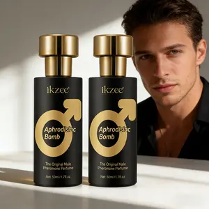 Two-Pack Ikzee Men's Pheromone Aphrodisiac Bomb Deodorant Spray 50ML/1.7oz, Fresh Herbal Wood Scent, Ideal for Heavy Sweating Body Odor