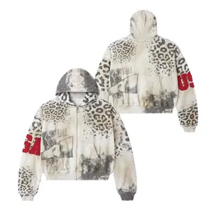 Vale Forever Valley Cheetah Zip Up Hoodie & Sweatpants Set 2025, Unisex Streetwear Outfit, Casual Daily Fit,