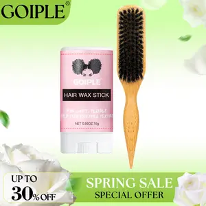 【Spring Glow-Up】Boar Bristle Hair Brush - Slick Back Hair Brush Smoothing Baby Hairs, Soft Medium Smoothing Hairbrush for Men & Women Universal Compatibility