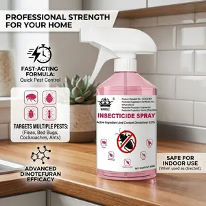 The third-generation insecticide spray - it can kill over 40typesof household pests (cockroaches, ants, spiders, bedbugs).When used according to instructions, it is safe for bothpetsand humans, and can be used both indoors and outdoors
