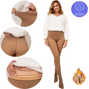 EOJN Fleece Lined Winter Tights Women - Thermal Warm Opaque Pantyhose Thick Sheer Leggings,Plus Size and Normal Size High Waisted Winter Warm Leggings,5 Colours