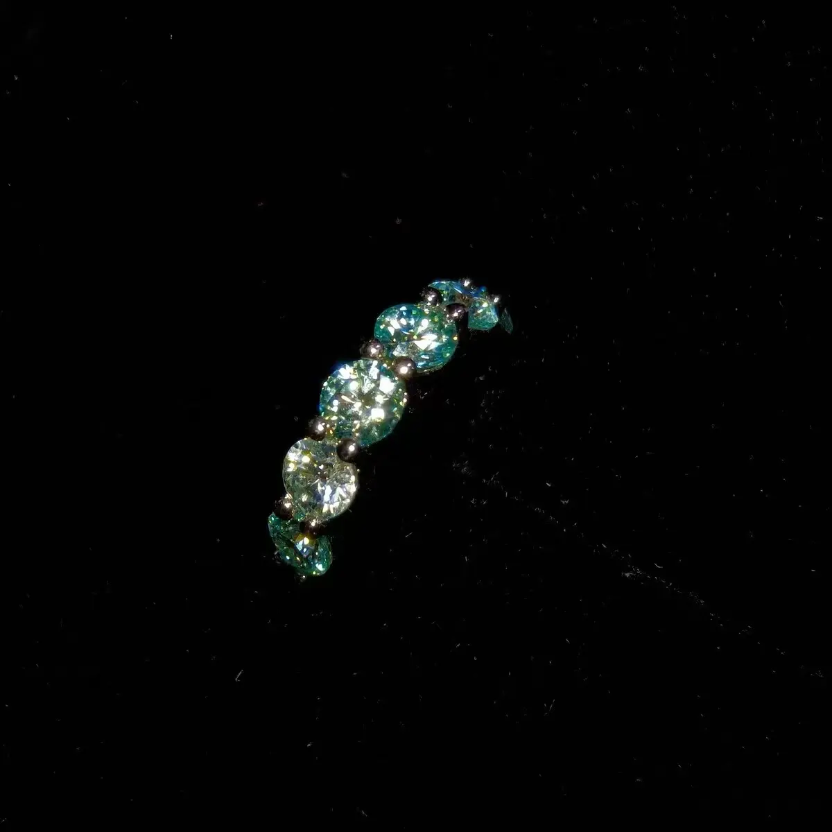 Maldives Lagoon Green Huggie Hoop Moissanite Earrings, Sparkly Seafoam Cartilage Earrings, 925 Silver Post Ear Stack Jewelry birthday valentine anniversary gift