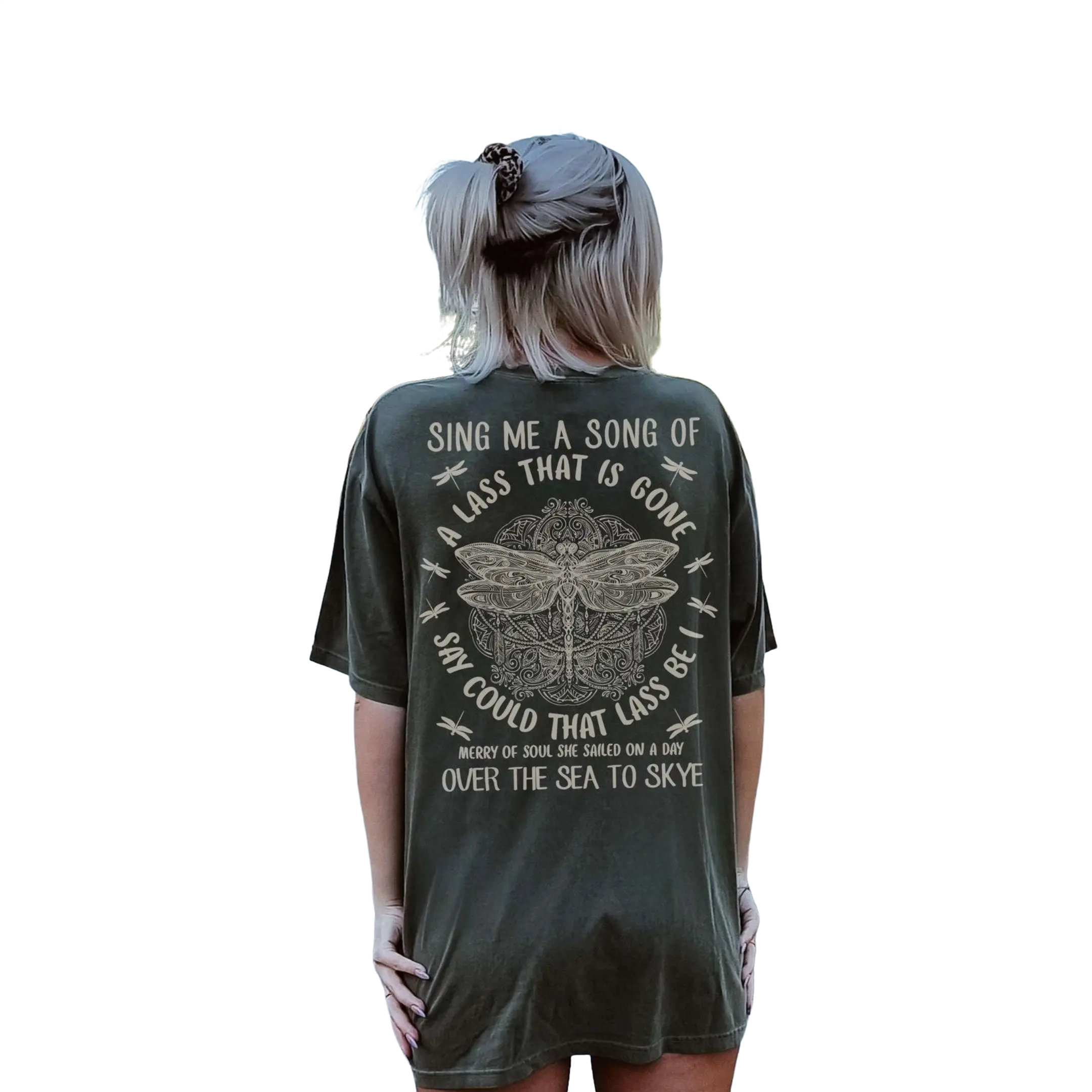 Comfort Color Outlander t-shirt Back Print Sing Me a Song Dragonfly Celtic Design Outlander gifts women's cotton tshirt Gift for Outlander Fans Birthday Gift for Her