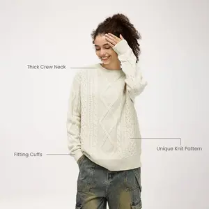 Aelfric Eden Retro 90s Knit Sweater - Classic Design with Round Sleeves and Comfortable Fit