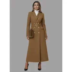 Martil Belted Longline Coat with Bag