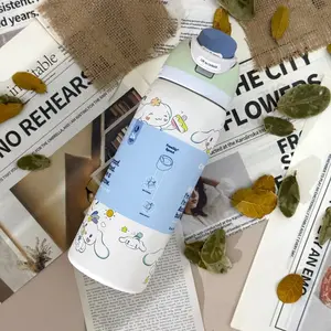 Edition Cartoon Style Insulated Water Bottle Leakproof Straw Tumbler 24/32oz