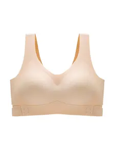 4 Pieces Women’s Side Buckle Bras, Cross Back Posture Correction, Jelly Gel Soft Support, Seamless Wireless Comfort, Push Up & Underarm Fat Collection, No Tightness, Ideal for Daily Work, Home & Light Sports